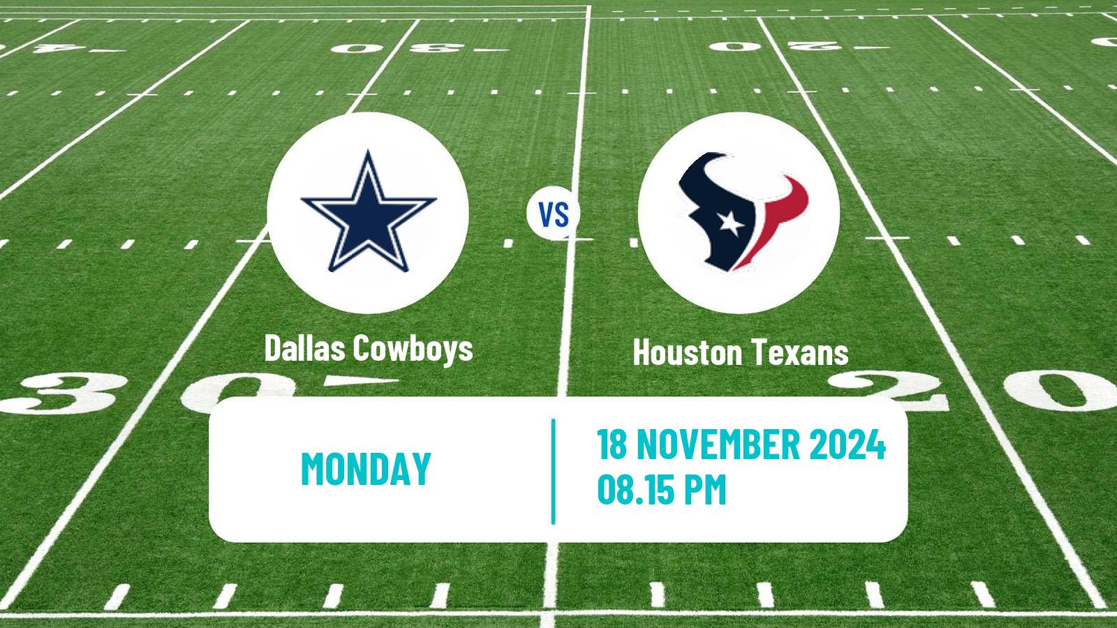 American football NFL Dallas Cowboys - Houston Texans