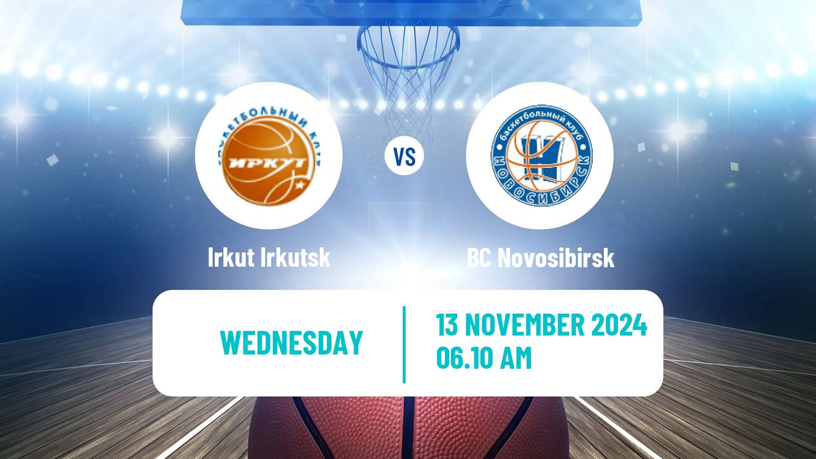 Basketball Russian Super League Basketball Irkut Irkutsk - BC Novosibirsk