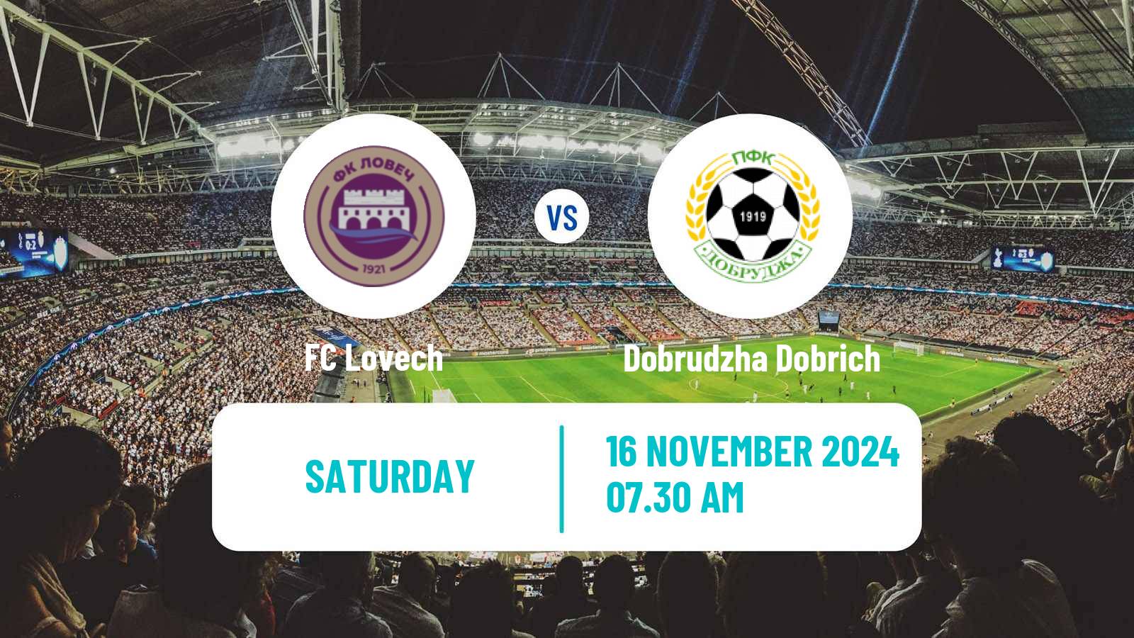 Soccer Bulgarian Vtora Liga Lovech - Dobrudzha Dobrich