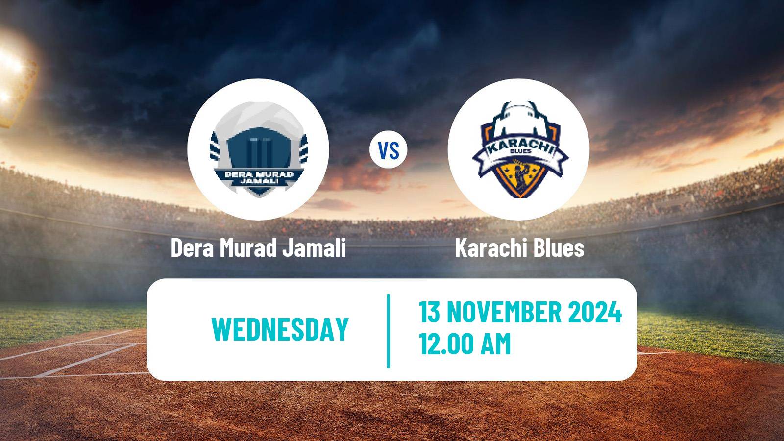 Cricket Pakistan Quaid-e-Azam Trophy Dera Murad Jamali - Karachi Blues