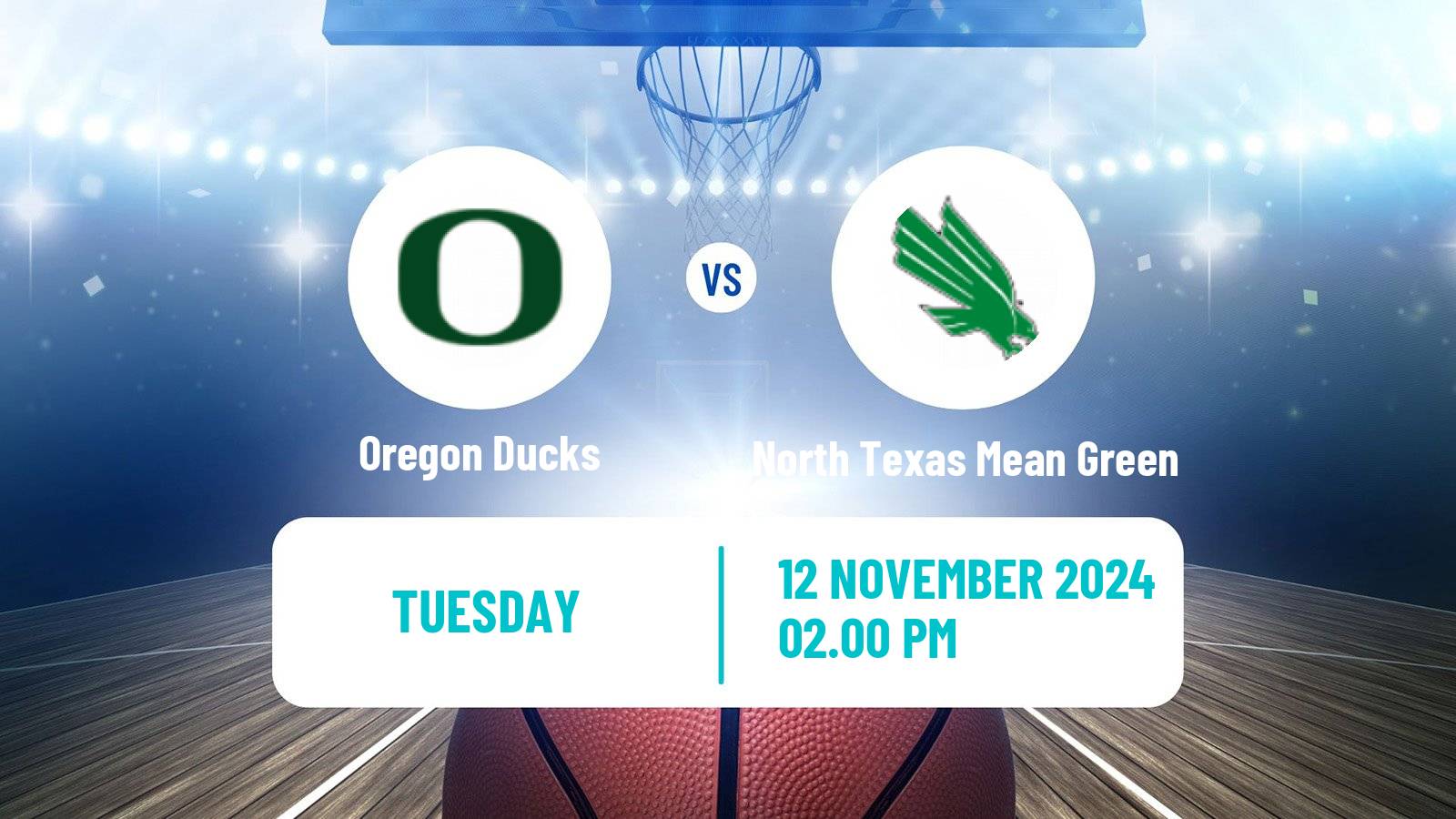 Basketball NCAA College Basketball Women Oregon Ducks - North Texas Mean Green