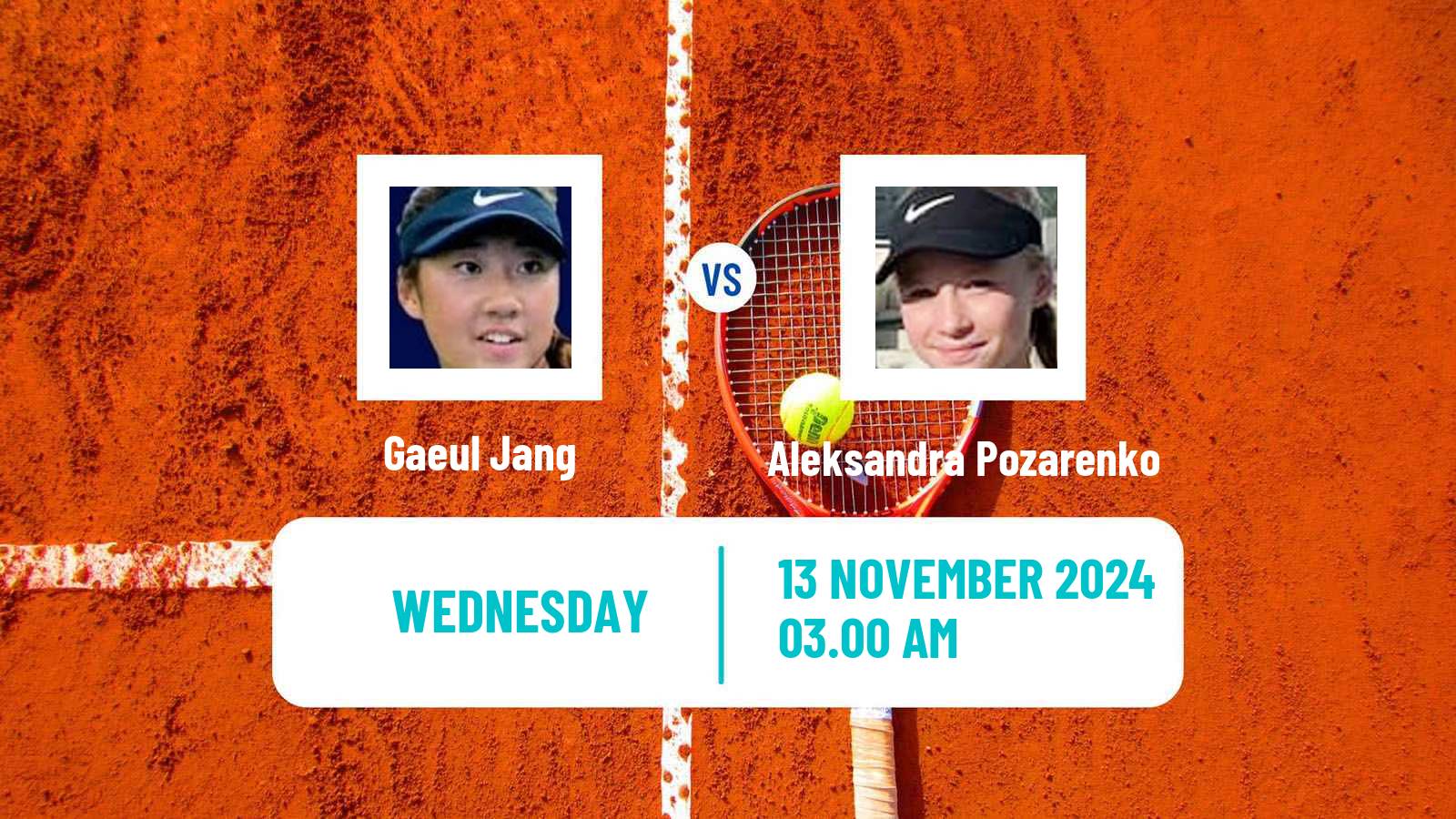 Tennis ITF W15 Sharm Elsheikh 18 Women Gaeul Jang - Aleksandra Pozarenko