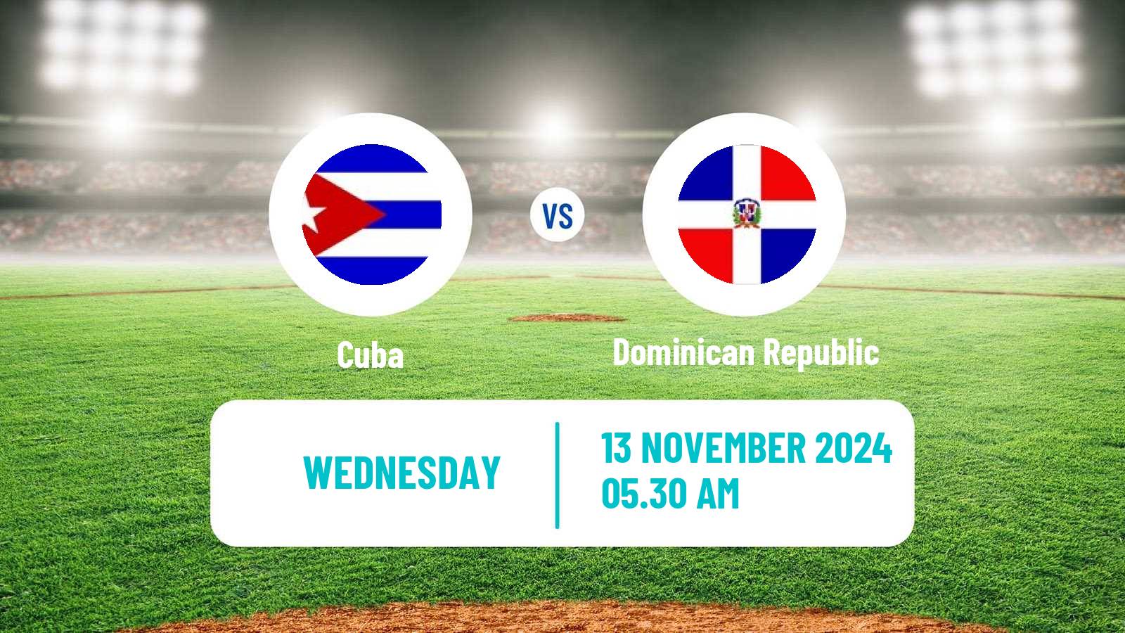 Baseball WBSC Premier 12 Cuba - Dominican Republic