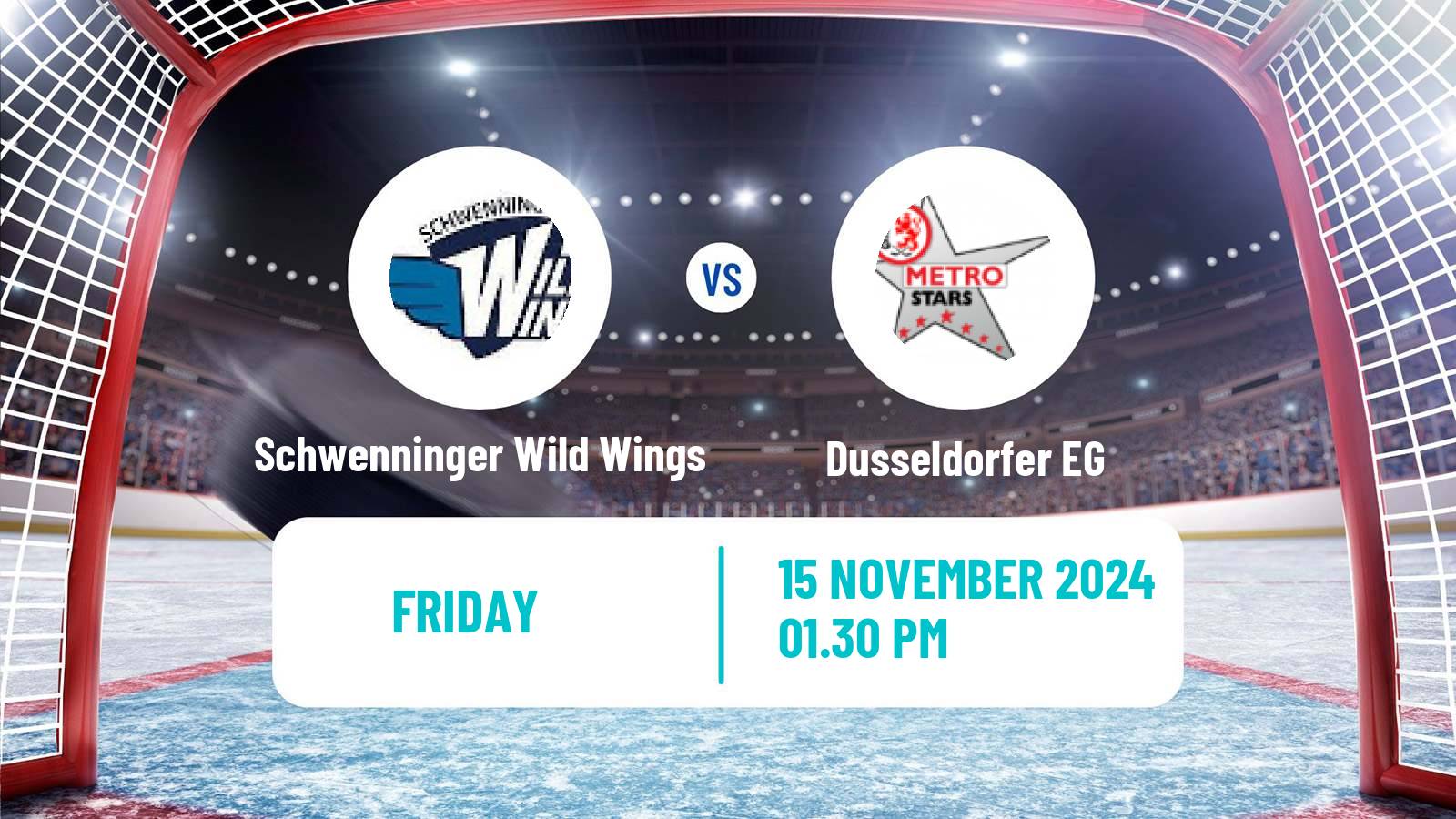 Hockey German Ice Hockey League Schwenninger Wild Wings - Dusseldorfer EG