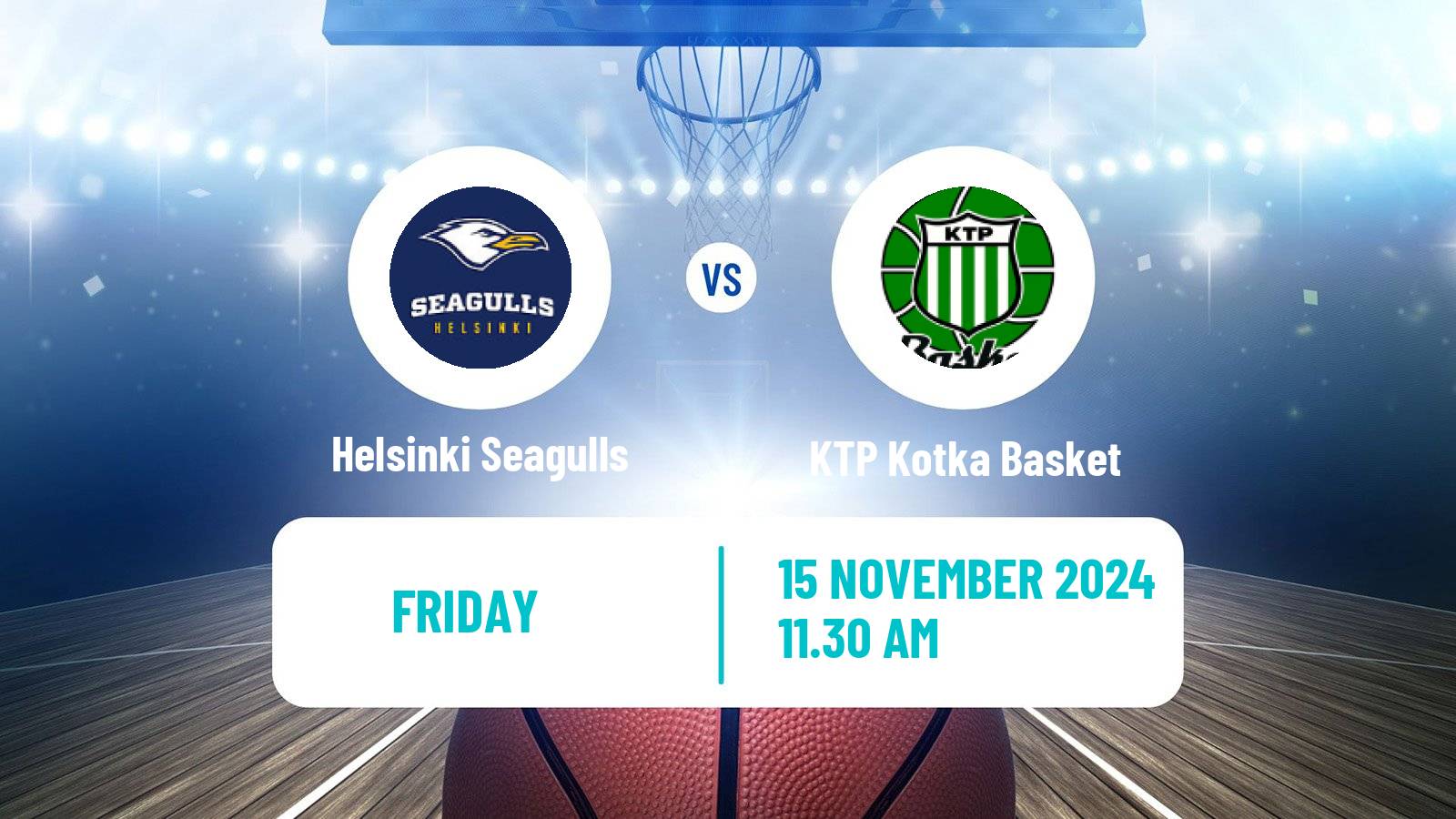 Basketball Finnish Korisliiga Helsinki Seagulls - KTP Kotka Basket