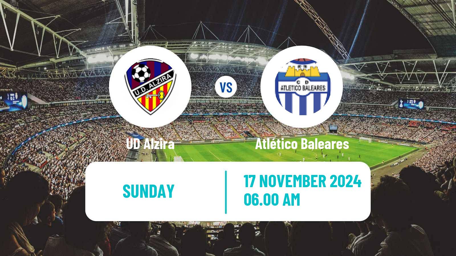 Soccer Spanish Segunda RFEF - Group 3 Alzira - Atlético Baleares