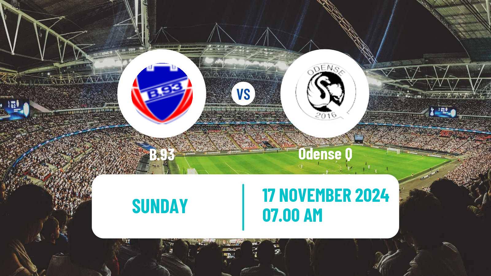 Soccer Danish Elitedivisionen Women B.93 - Odense Q