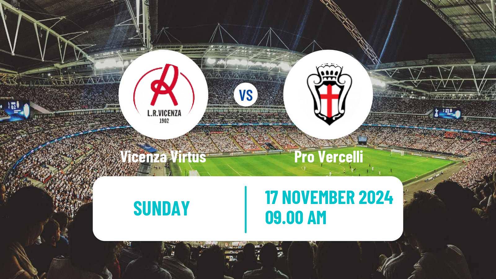 Soccer Italian Serie C Group A Vicenza Virtus - Pro Vercelli