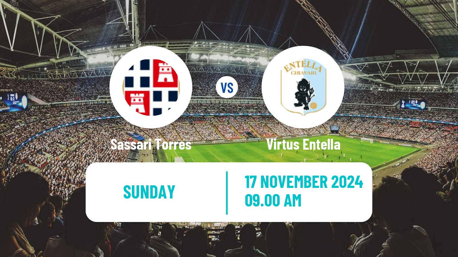 Soccer Italian Serie C Group B Sassari Torres - Virtus Entella