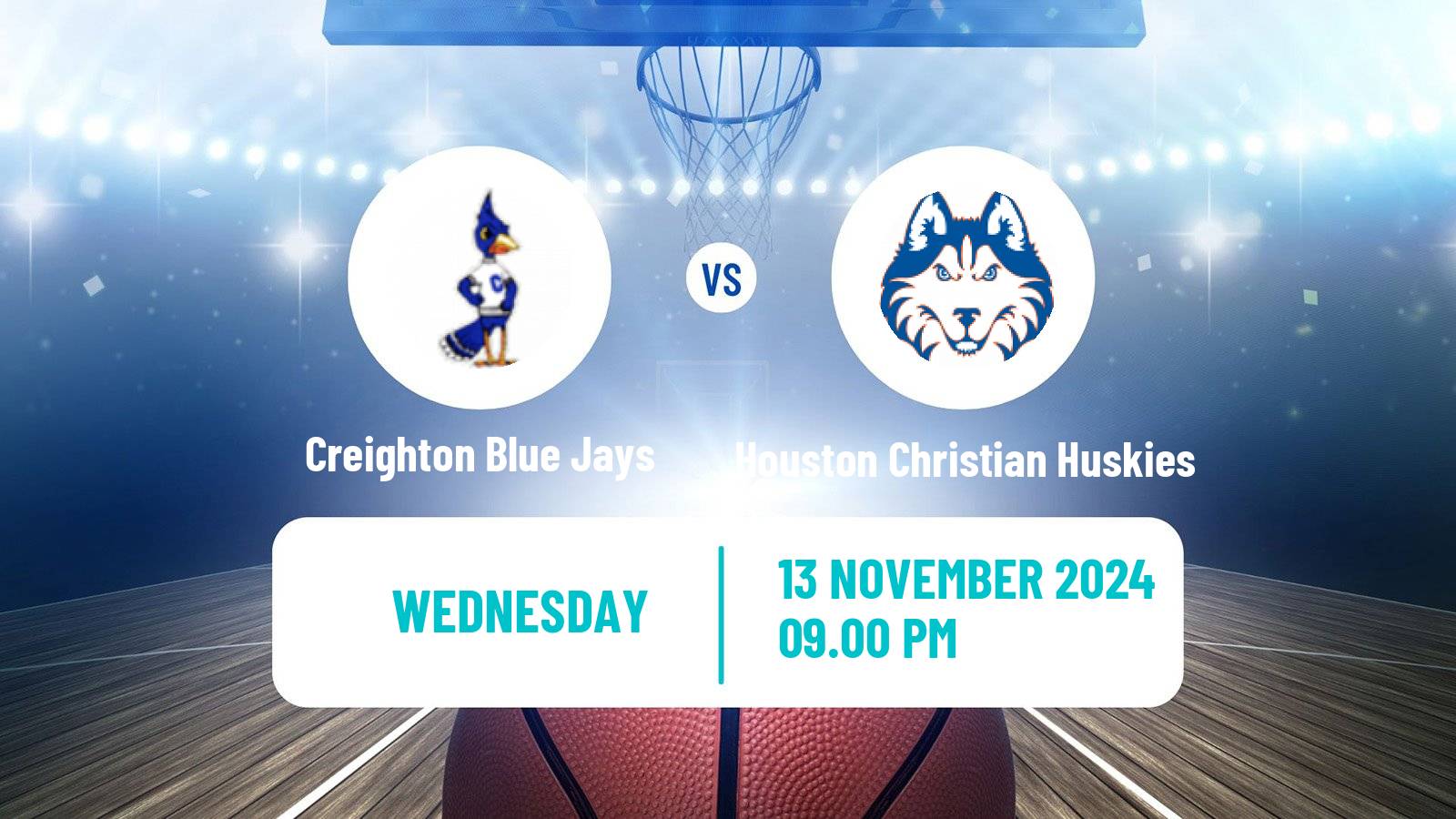 Basketball NCAA College Basketball Creighton Blue Jays - Houston Christian Huskies