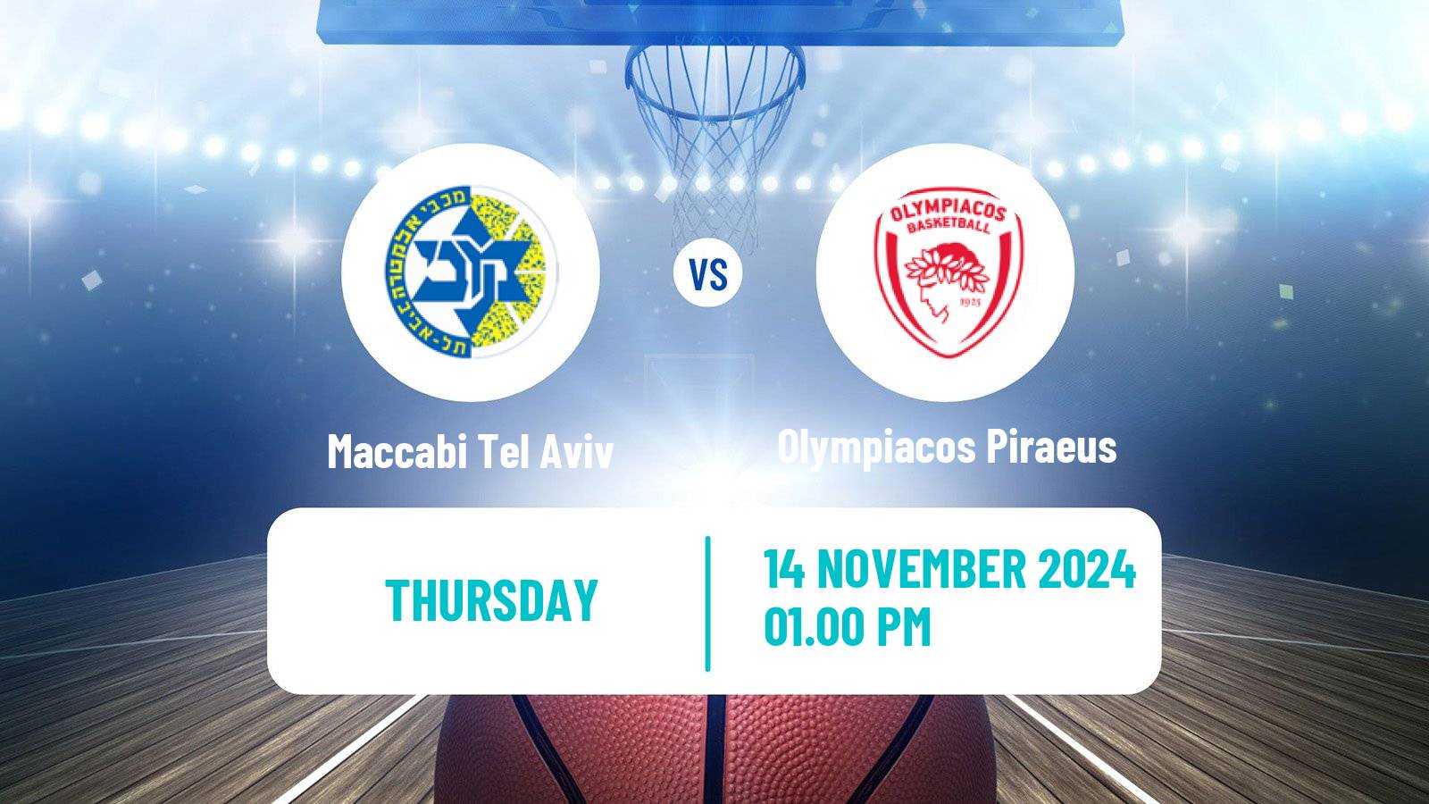 Basketball Euroleague Maccabi Tel Aviv - Olympiacos Piraeus