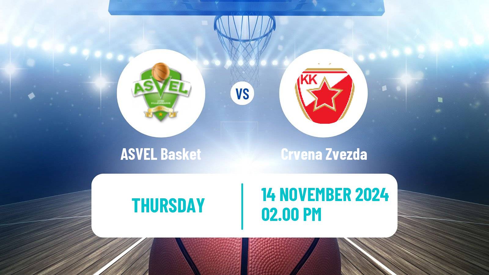 Basketball Euroleague ASVEL Basket - Crvena Zvezda