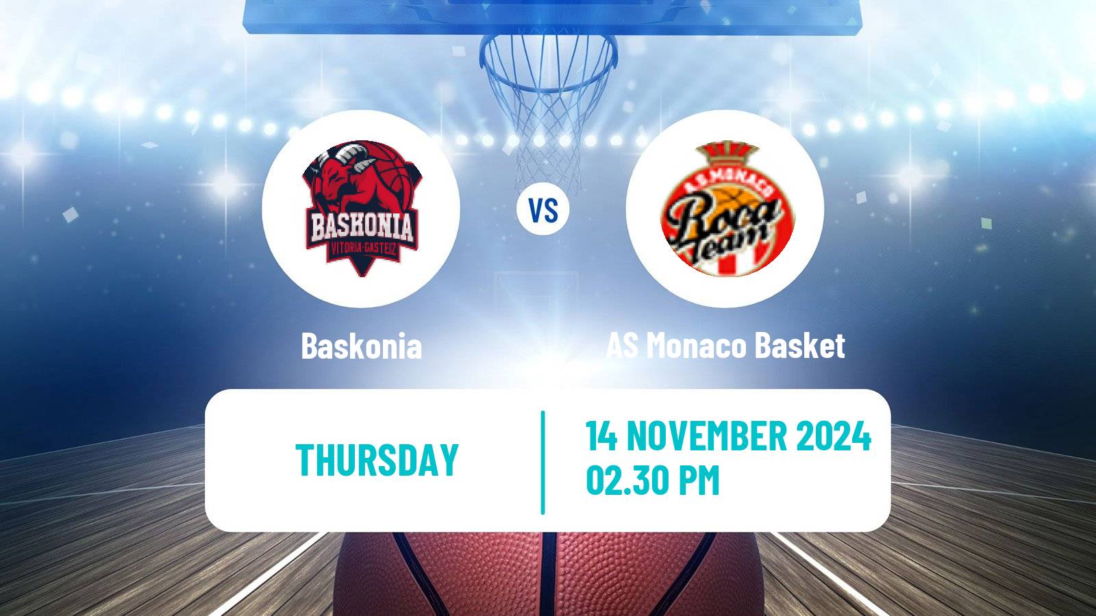 Basketball Euroleague Baskonia - AS Monaco Basket