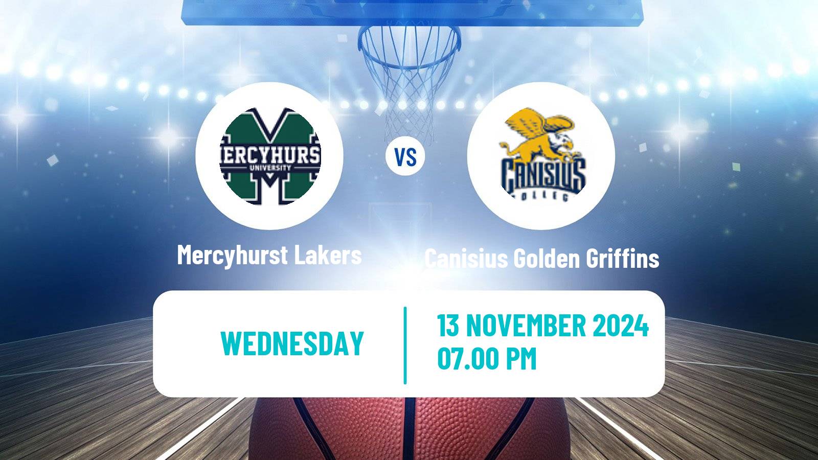 Basketball NCAA College Basketball Mercyhurst Lakers - Canisius Golden Griffins