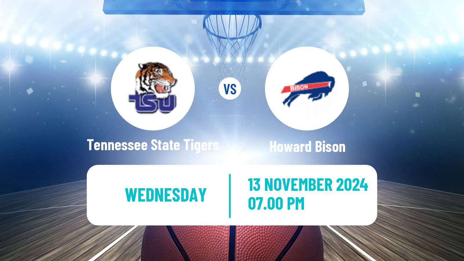 Basketball NCAA College Basketball Tennessee State Tigers - Howard Bison