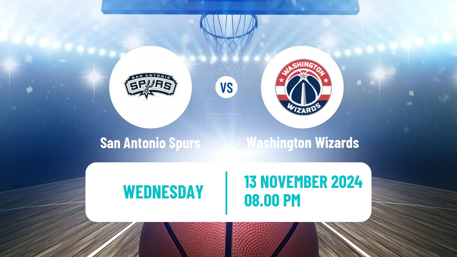 Basketball NBA San Antonio Spurs - Washington Wizards