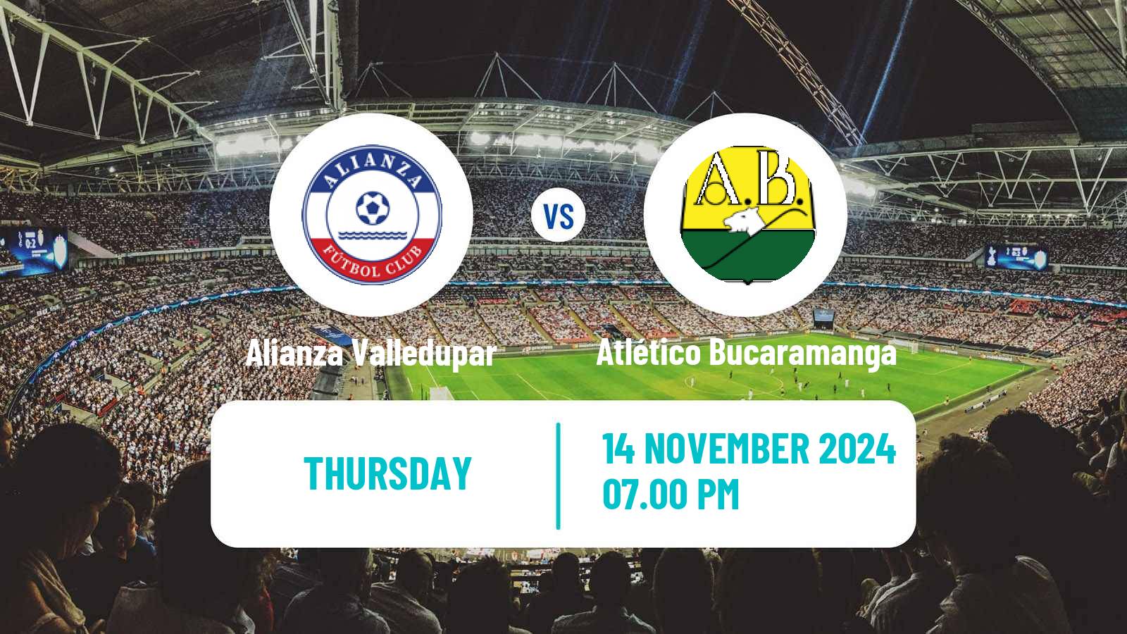 Soccer Colombian Primera A Alianza Valledupar - Atlético Bucaramanga