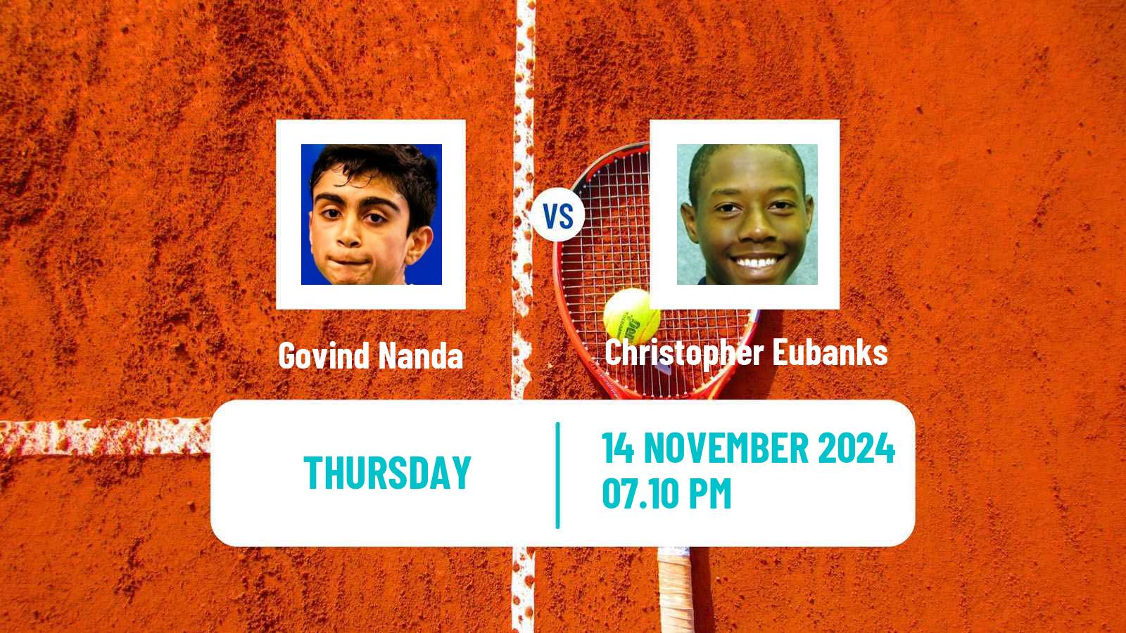 Tennis Champaign Challenger Men Govind Nanda - Christopher Eubanks