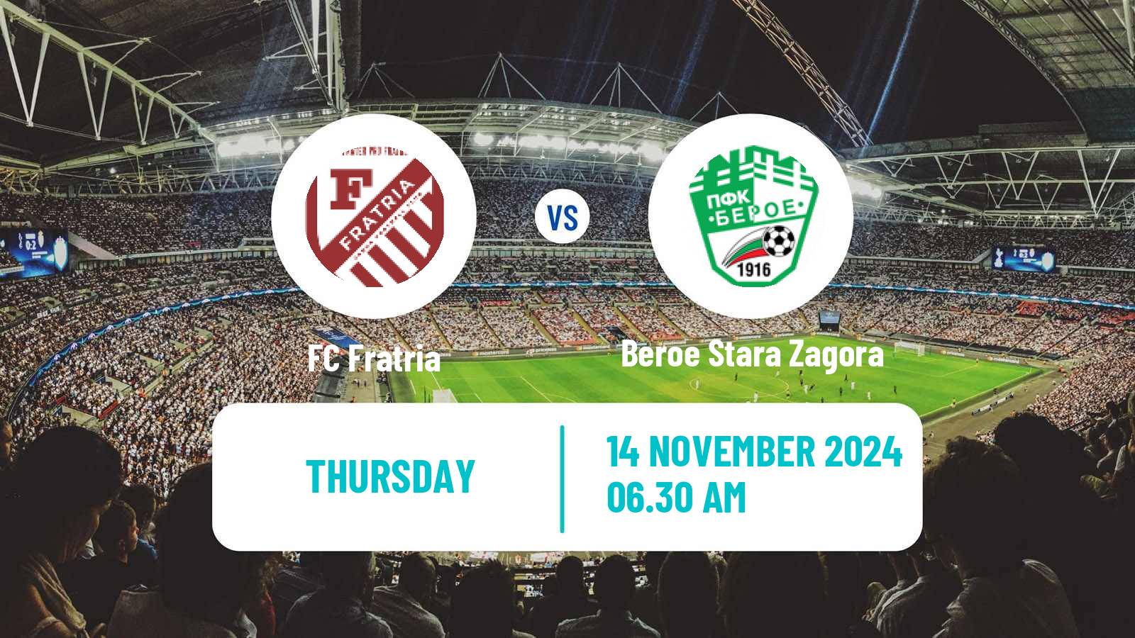 Soccer Bulgarian Cup Fratria - Beroe Stara Zagora