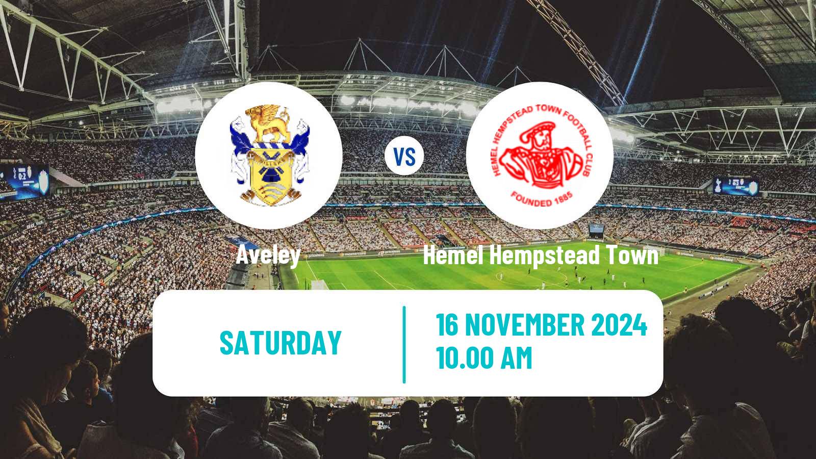 Soccer English FA Trophy Aveley - Hemel Hempstead Town