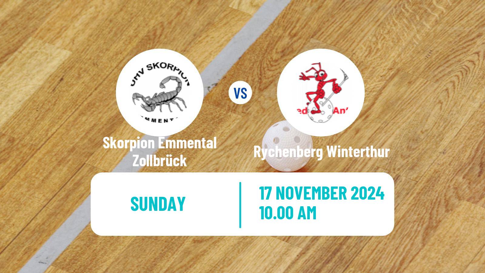 Floorball Swiss NLA Floorball Women Skorpion Emmental Zollbrück - Rychenberg Winterthur