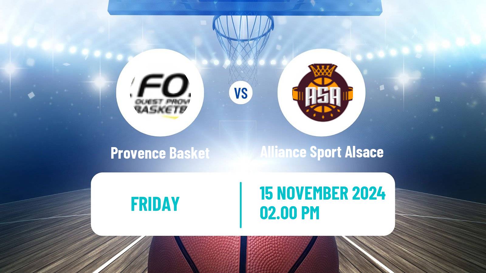 Basketball French LNB Pro B Provence Basket - Alliance Sport Alsace