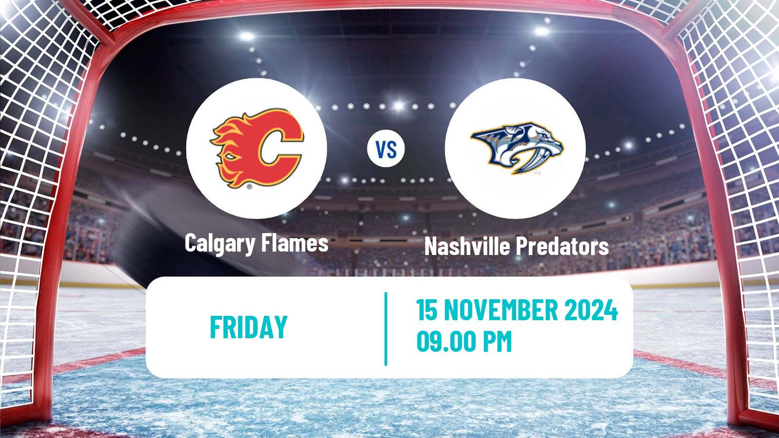 Hockey NHL Calgary Flames - Nashville Predators