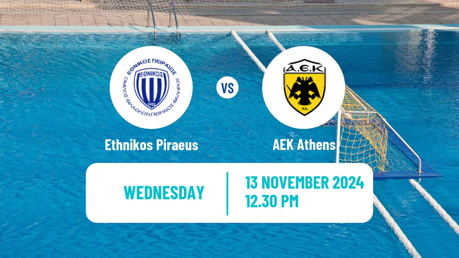 Water polo Greek A1 Water Polo Women Ethnikos Piraeus - AEK Athens