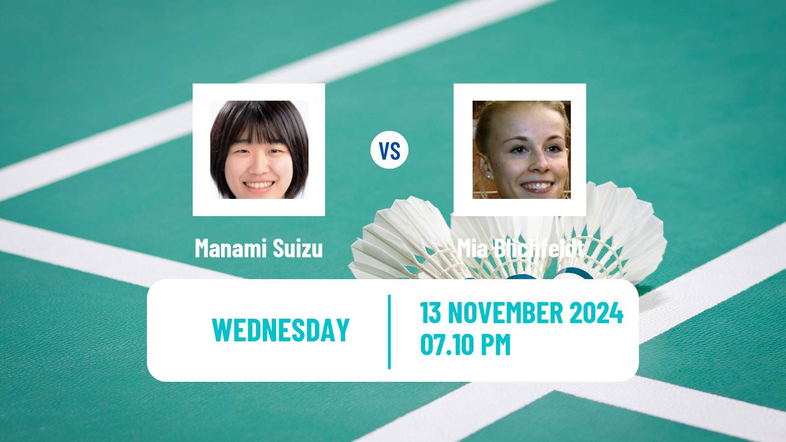 Badminton BWF World Tour Kumamoto Masters Women Manami Suizu - Mia Blichfeldt