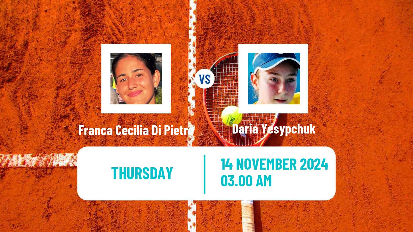 Tennis ITF W35 Solarino 4 Women Franca Cecilia Di Pietro - Daria Yesypchuk