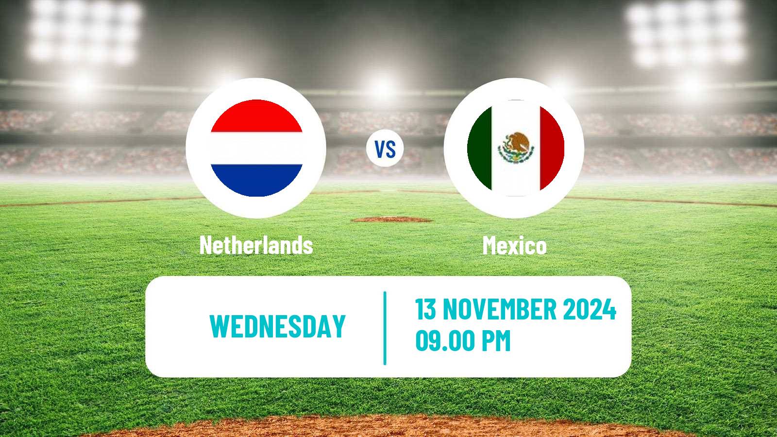 Baseball WBSC Premier 12 Netherlands - Mexico