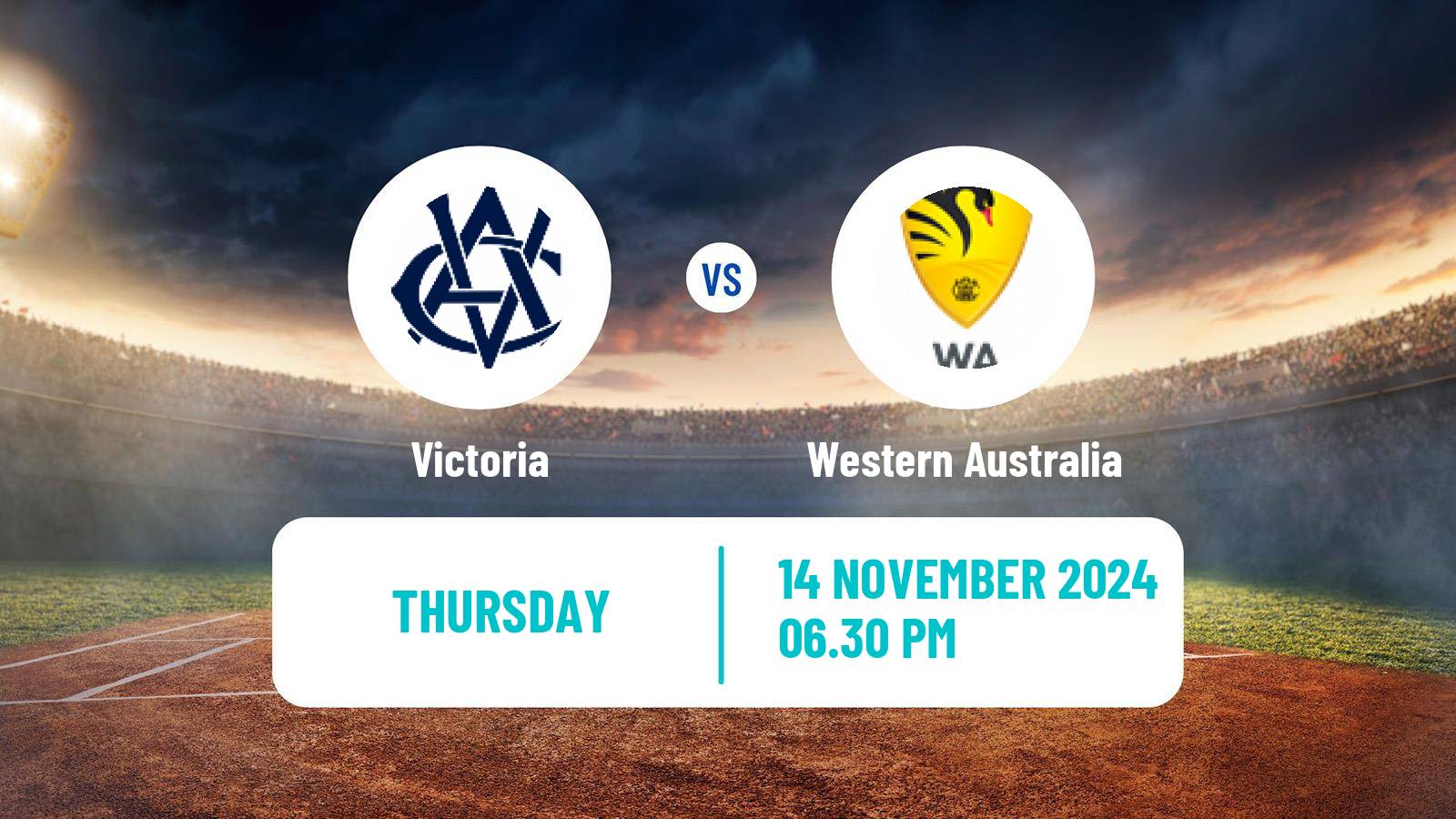 Cricket Australian Sheffield Shield Victoria - Western Australia