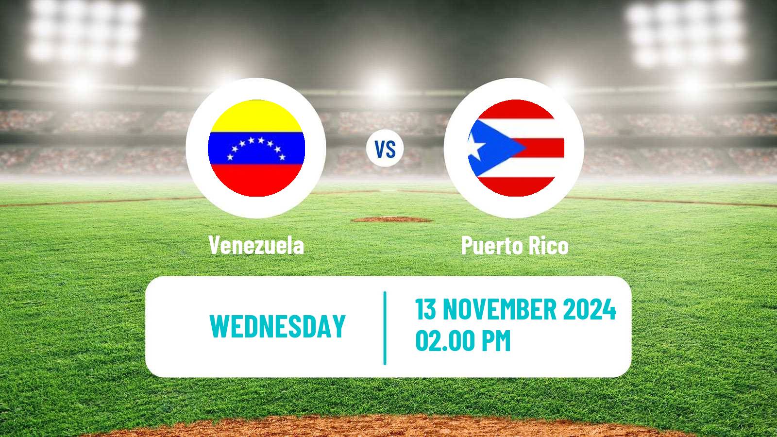 Baseball WBSC Premier 12 Venezuela - Puerto Rico