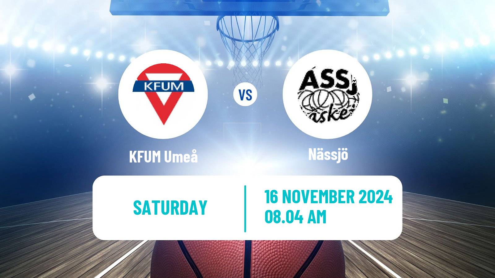 Basketball Swedish Basketligan KFUM Umeå - Nässjö