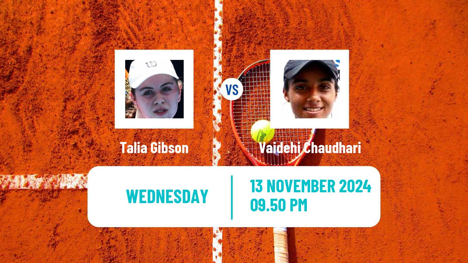 Tennis ITF W50 Brisbane Women Talia Gibson - Vaidehi Chaudhari