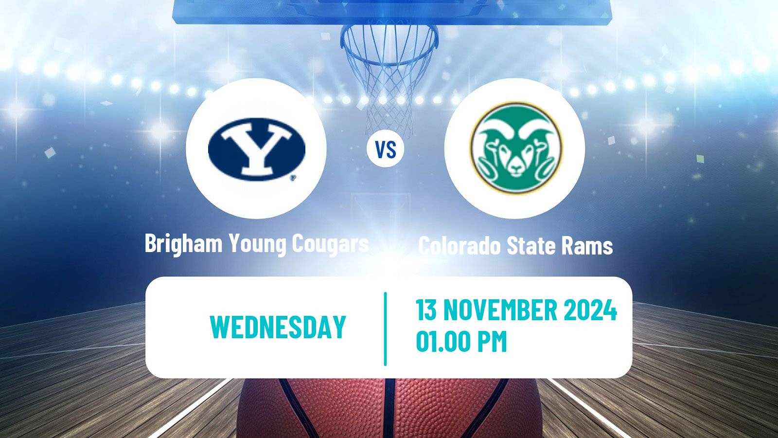 Basketball NCAA College Basketball Women Brigham Young Cougars - Colorado State Rams