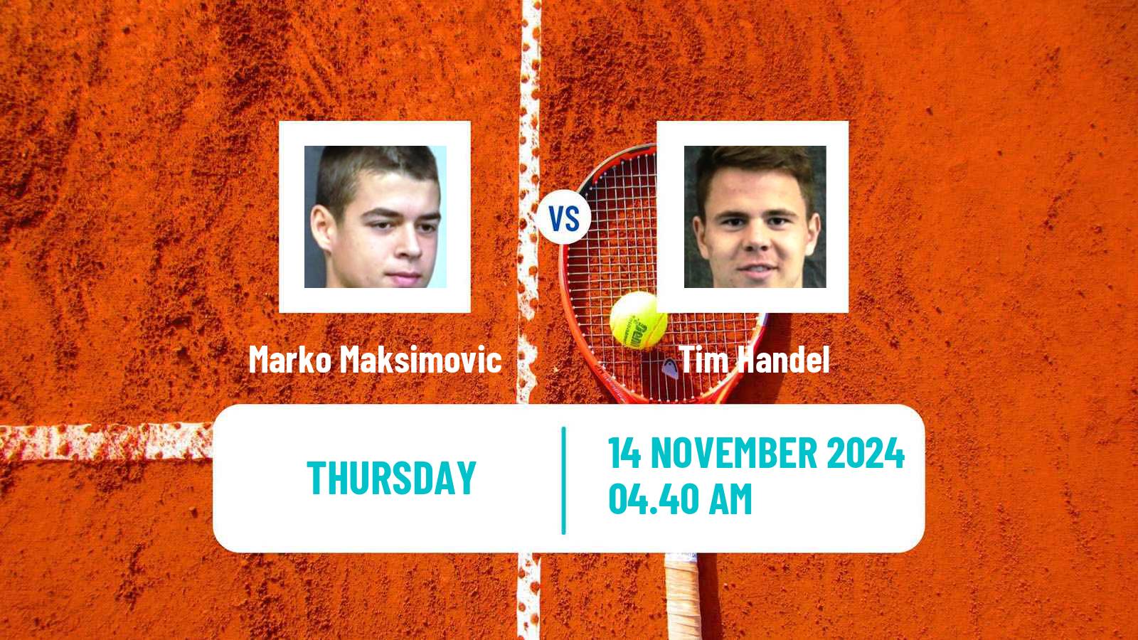 Tennis ITF M15 Antalya 17 Men Marko Maksimovic - Tim Handel