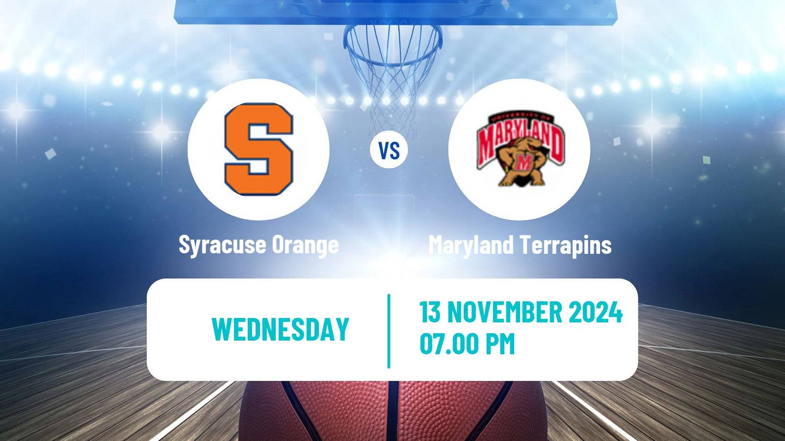 Basketball NCAA College Basketball Women Syracuse Orange - Maryland Terrapins