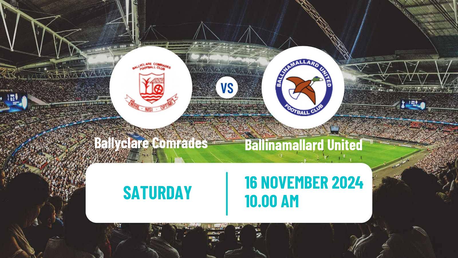 Soccer Northern Irish Championship Ballyclare Comrades - Ballinamallard United