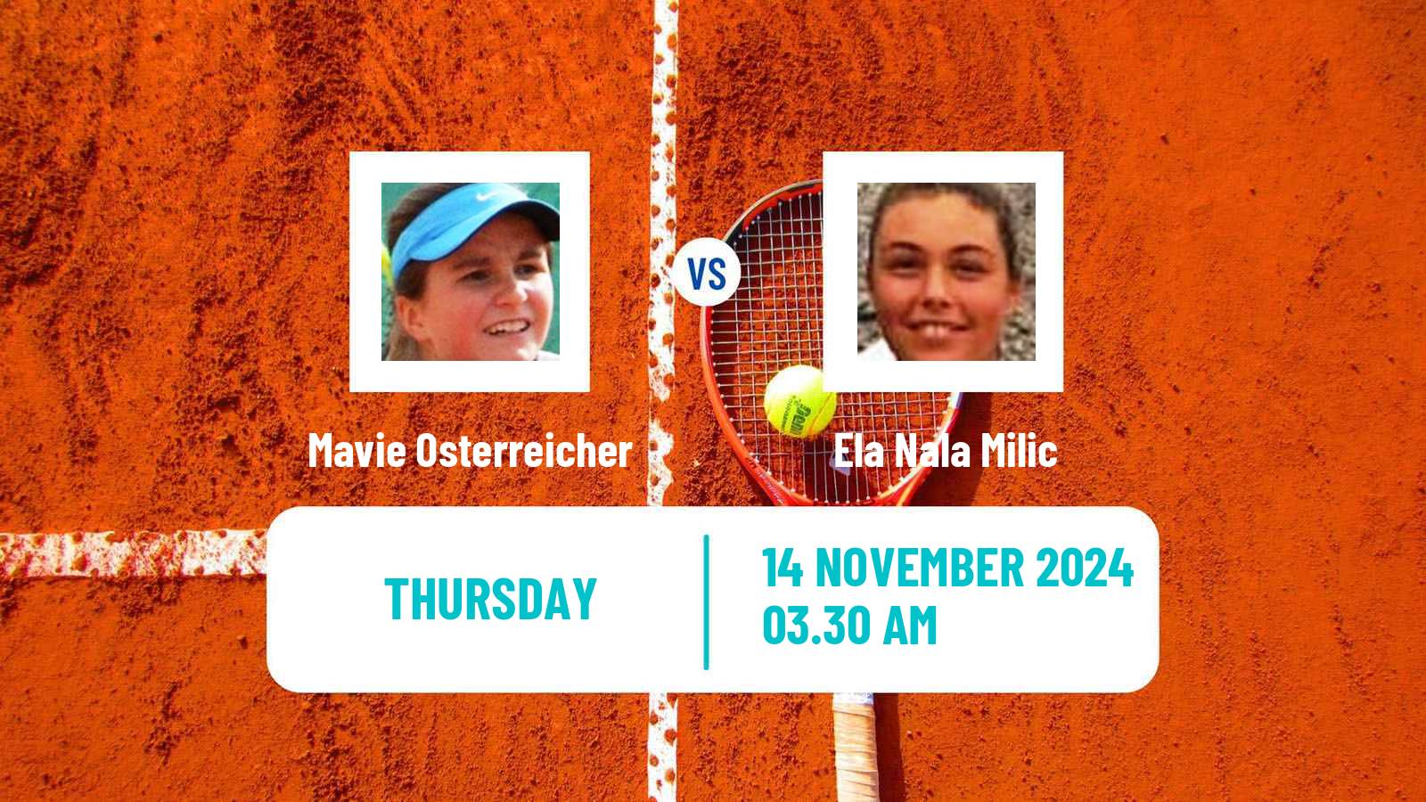 Tennis ITF W15 Monastir 44 Women Mavie Osterreicher - Ela Nala Milic