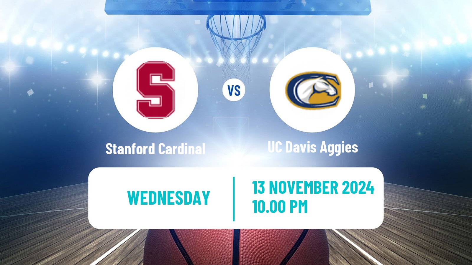 Basketball NCAA College Basketball Women Stanford Cardinal - UC Davis Aggies