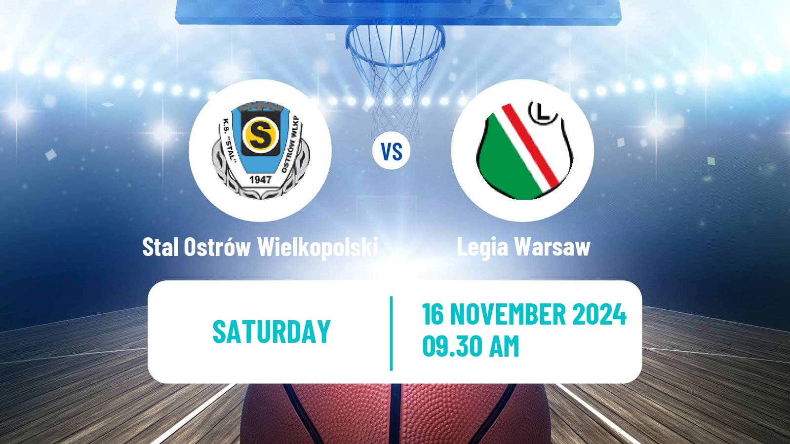 Basketball Polish Basket Liga Stal Ostrów Wielkopolski - Legia Warsaw