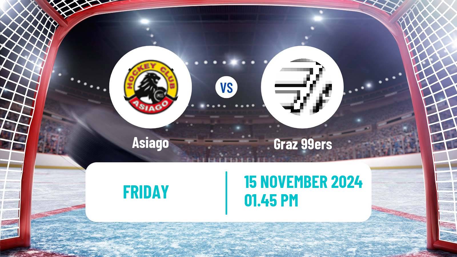 Hockey Austrian Ice Hockey League Asiago - Graz 99ers