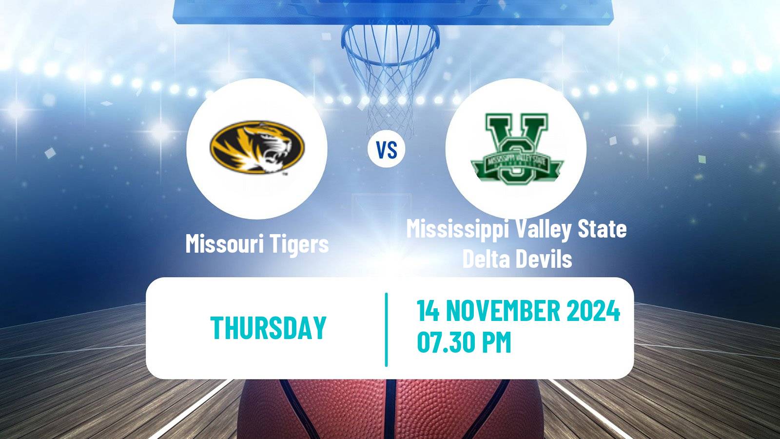 Basketball NCAA College Basketball Missouri Tigers - Mississippi Valley State Delta Devils