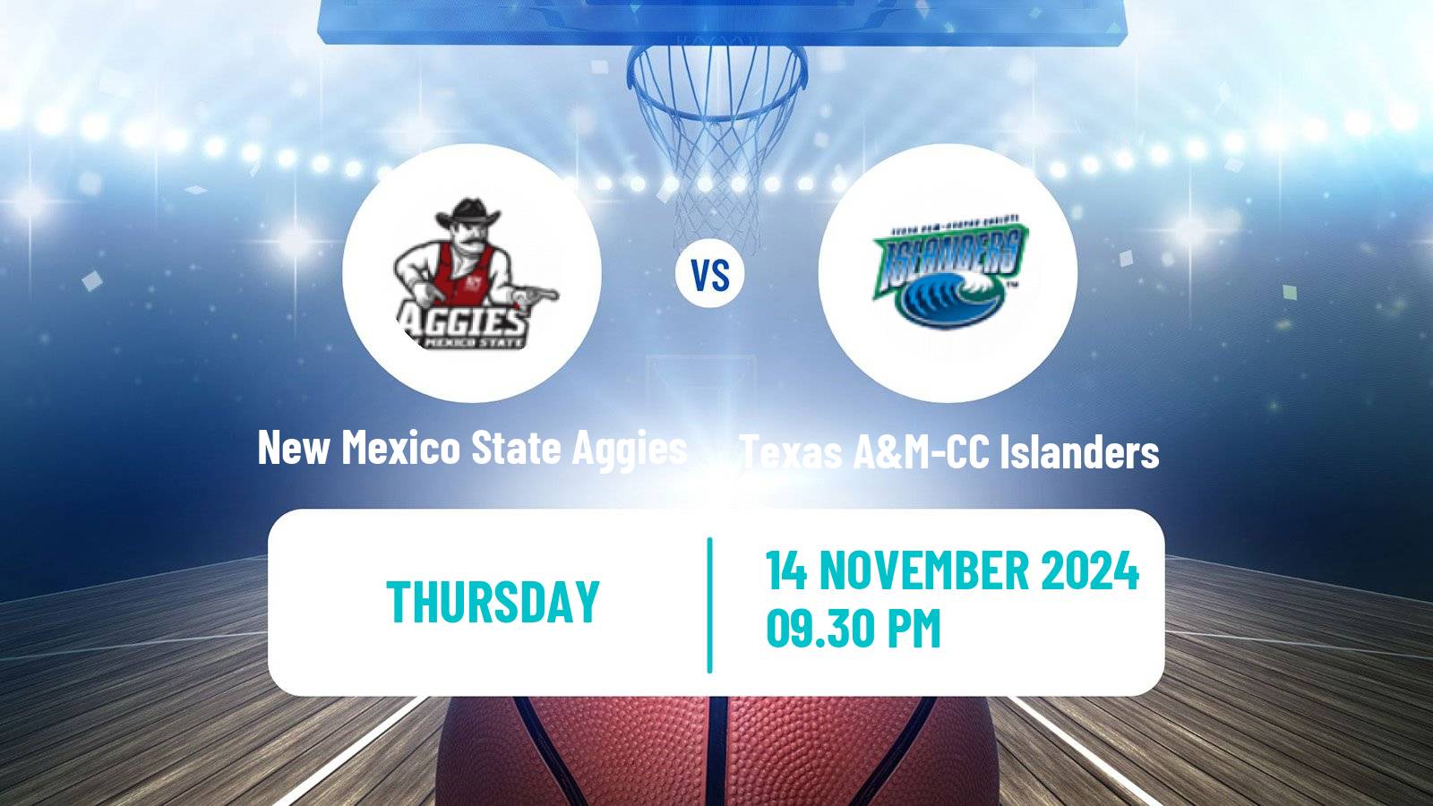 Basketball NCAA College Basketball New Mexico State Aggies - Texas A&M-CC Islanders