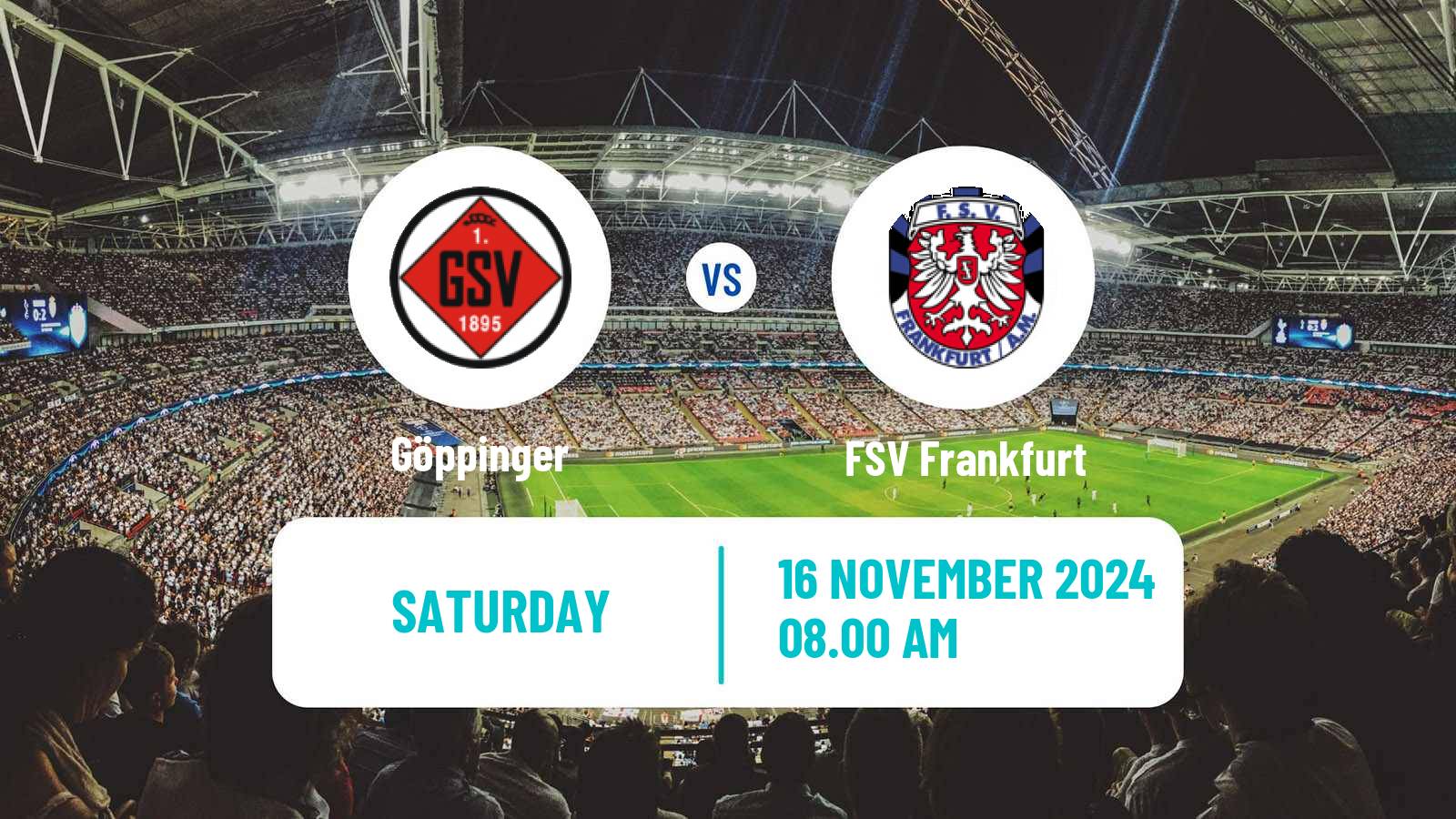 Soccer German Regionalliga Sudwest Göppinger - FSV Frankfurt