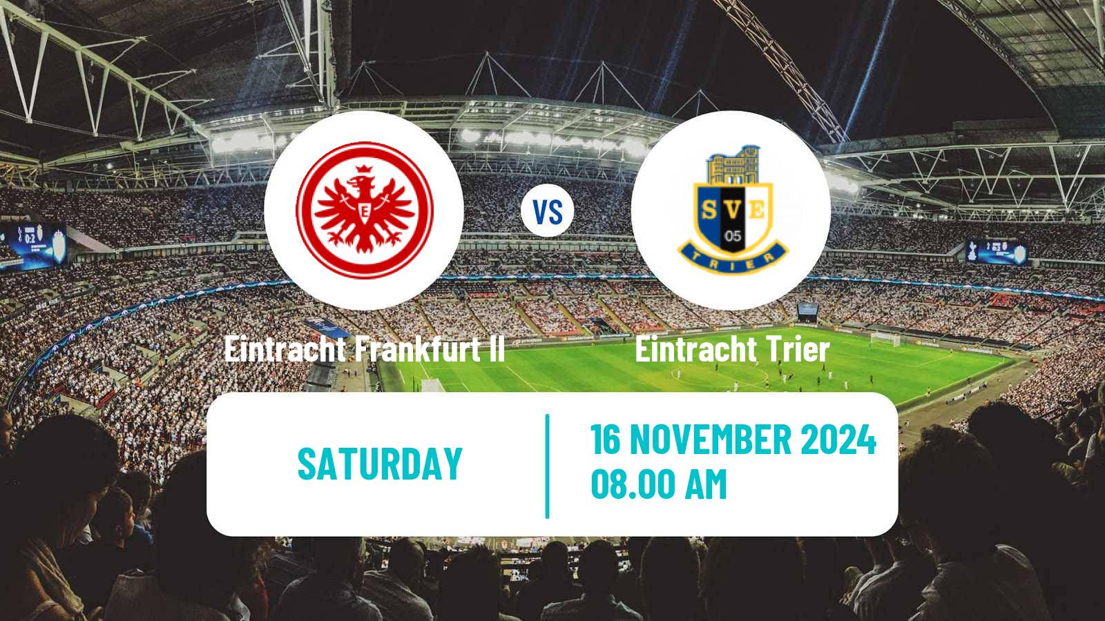 Soccer German Regionalliga Sudwest Eintracht Frankfurt II - Eintracht Trier