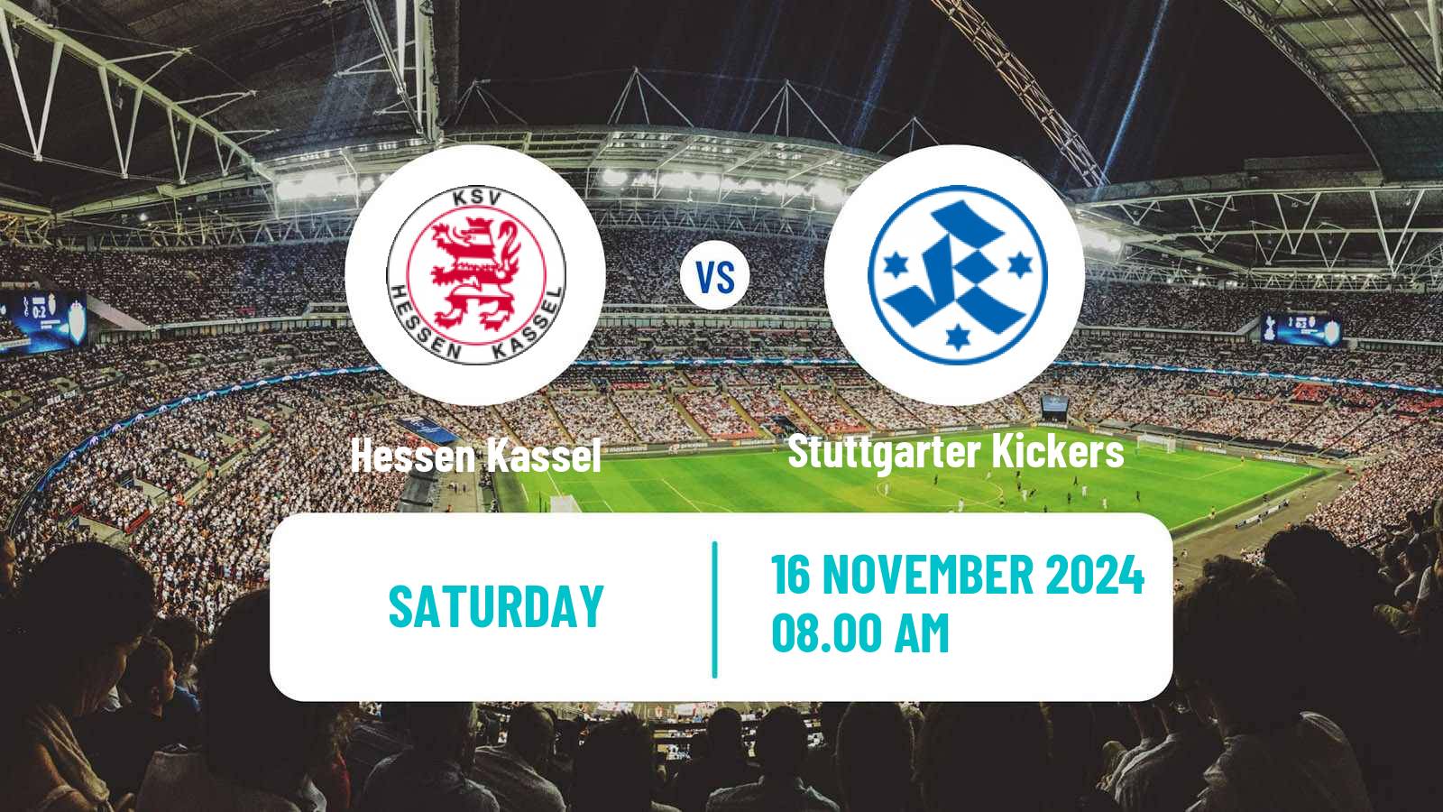 Soccer German Regionalliga Sudwest Hessen Kassel - Stuttgarter Kickers