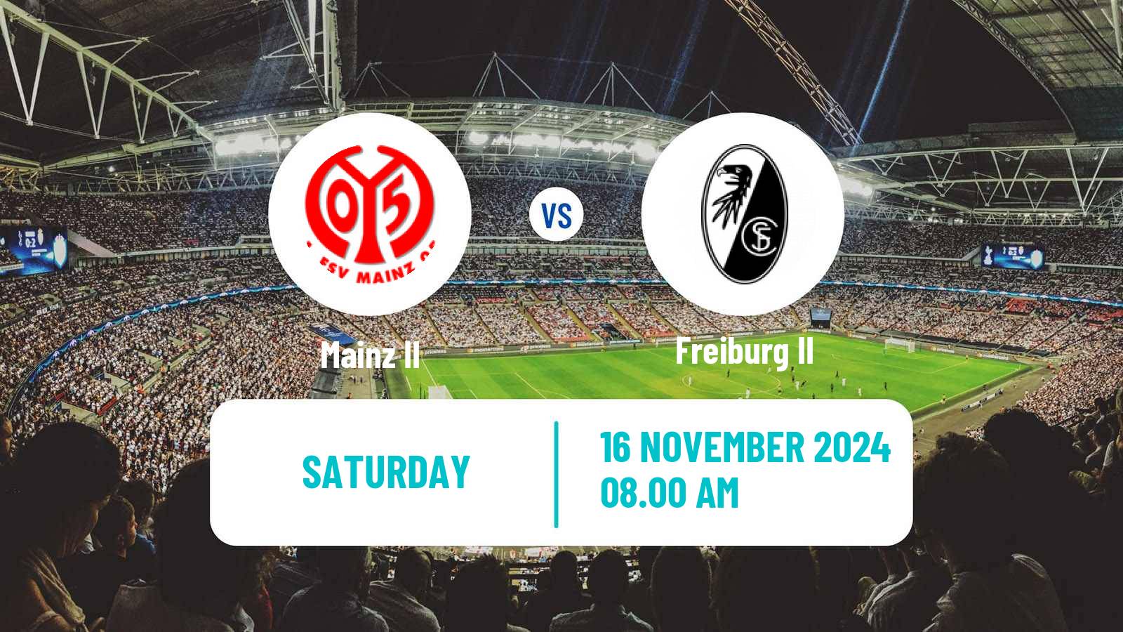 Soccer German Regionalliga Sudwest Mainz II - Freiburg II