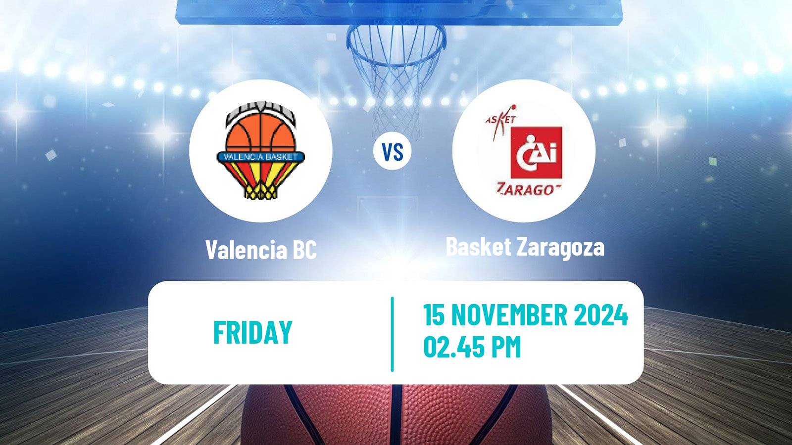 Basketball Spanish ACB League Valencia - Basket Zaragoza